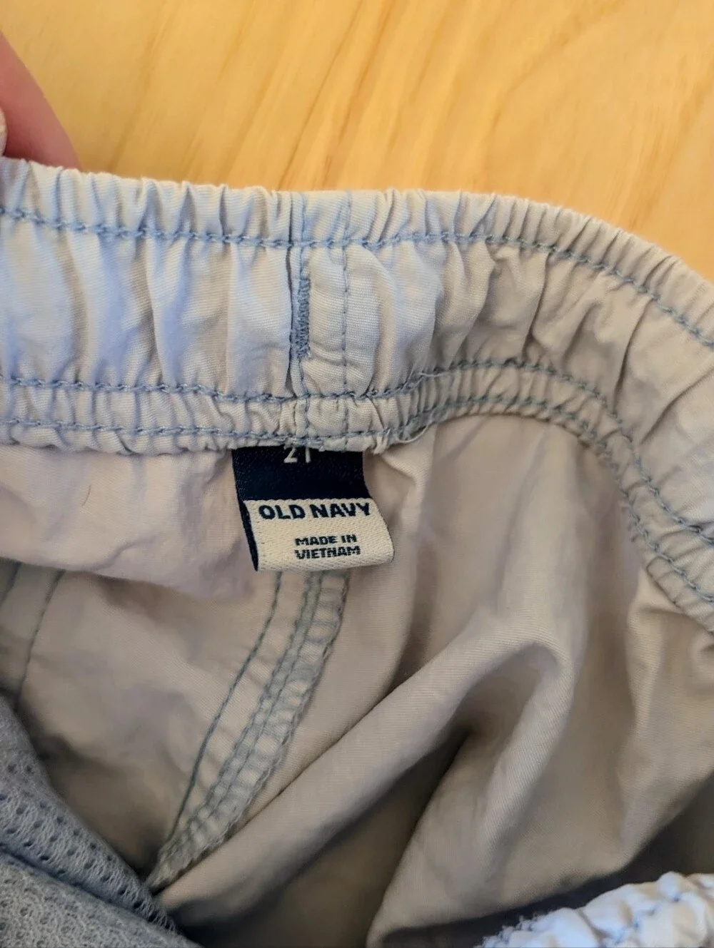 Boys Old Navy Light Blue Elastic-Waist Board Shorts